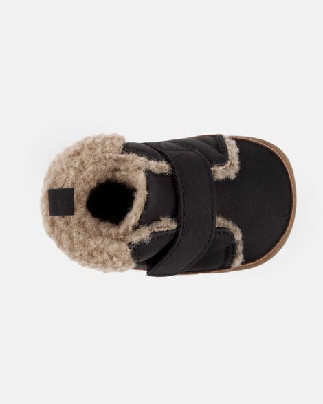 Product image 4 of Baby Boy Sherpa Boots - Black/Brown