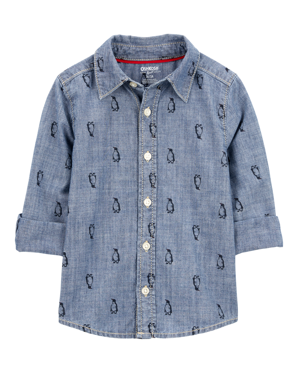 Toddler Penguin Print Button-Front Shirt - OshKosh | Carter's