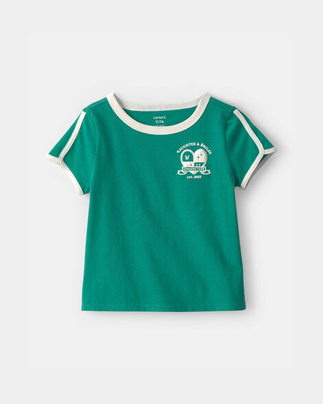 girls 'athletic club' active top - green