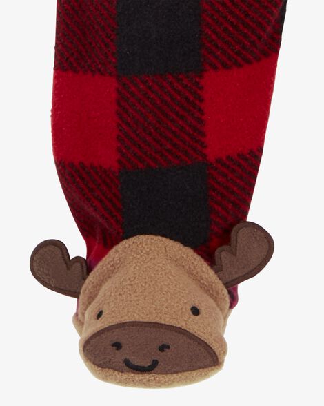 Product image 3 of Baby Plaid Fleece Zip-Up Footie Sleep & Play Pajamas
