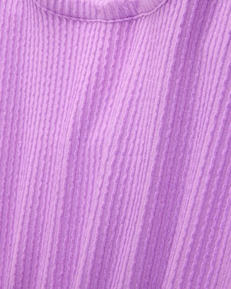 Product image 3 of Kid Ribbed Textured Romper - Purple