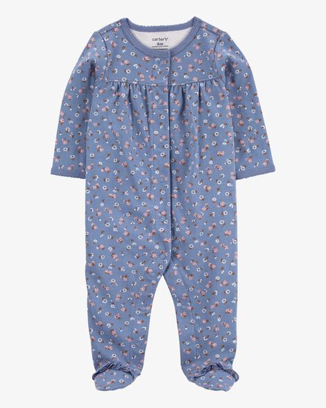  Product image 1 of Baby Floral Snap-Up Cotton Sleep & Play Pajamas