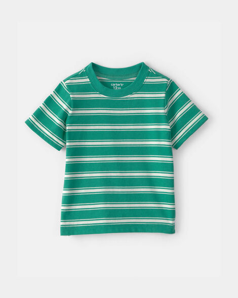 baby striped t-shirt - green