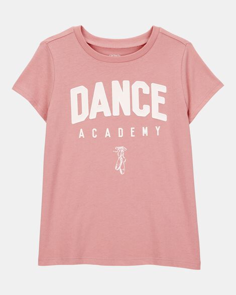 kid dance academy short-sleeve graphic tee - pink