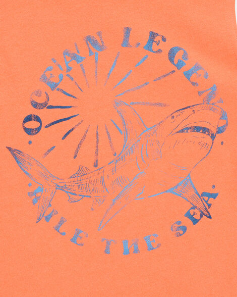  Product image 2 of Kid Shark Surf Slogan Tank - Orange