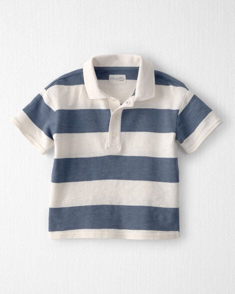 Toddler Boy Polo Shirt Made with Organic Cotton in Stripes
