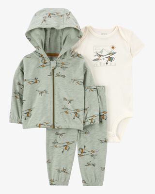 Product image 1 of Baby 3-Piece Airplane Little Jacket Set