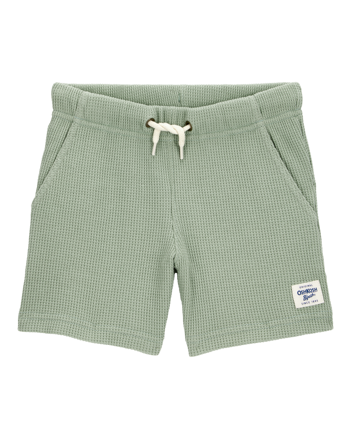 Toddler Waffle Knit Drawstring Shorts - Green - OshKosh