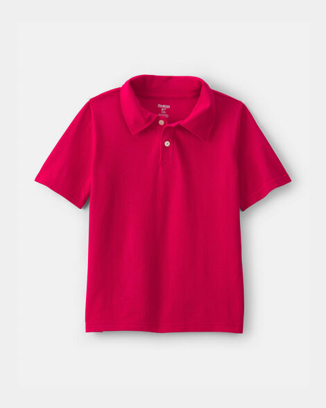 Boys Uniform Piqué Polo Shirt - Red