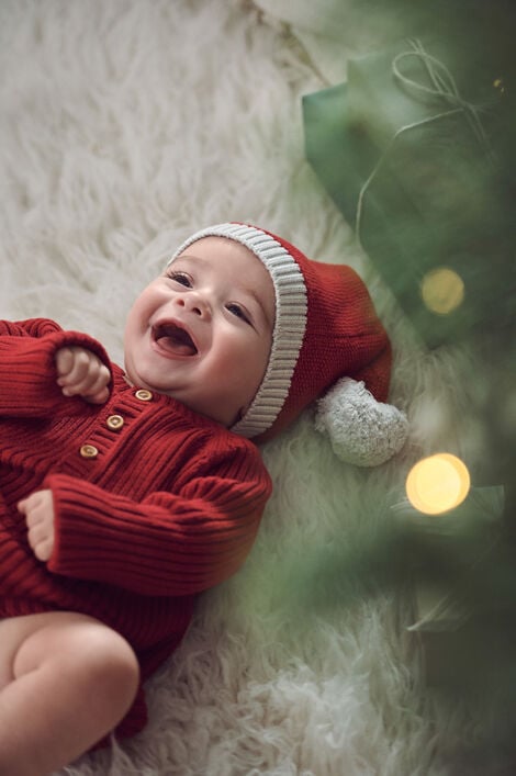 Product image 4 of Baby Organic Cotton Rib Sweater Knit Bubble