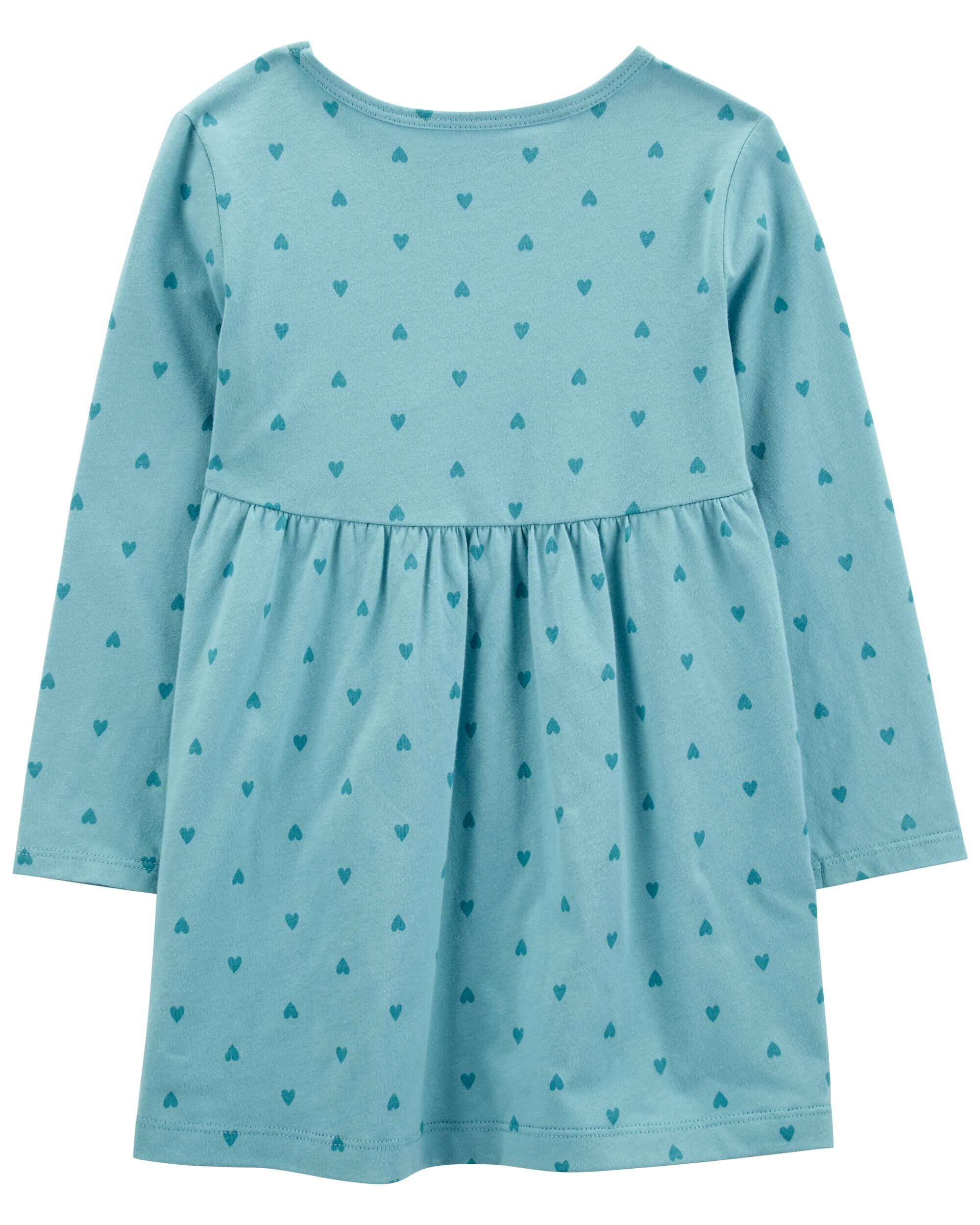 Toddler Heart Long Sleeve Jersey Dress Carter s Carter s