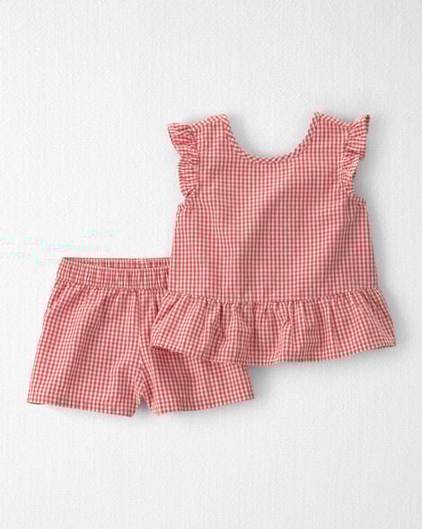 Toddler Girl 2-Piece Top & Short Set Made with Organic Cotton