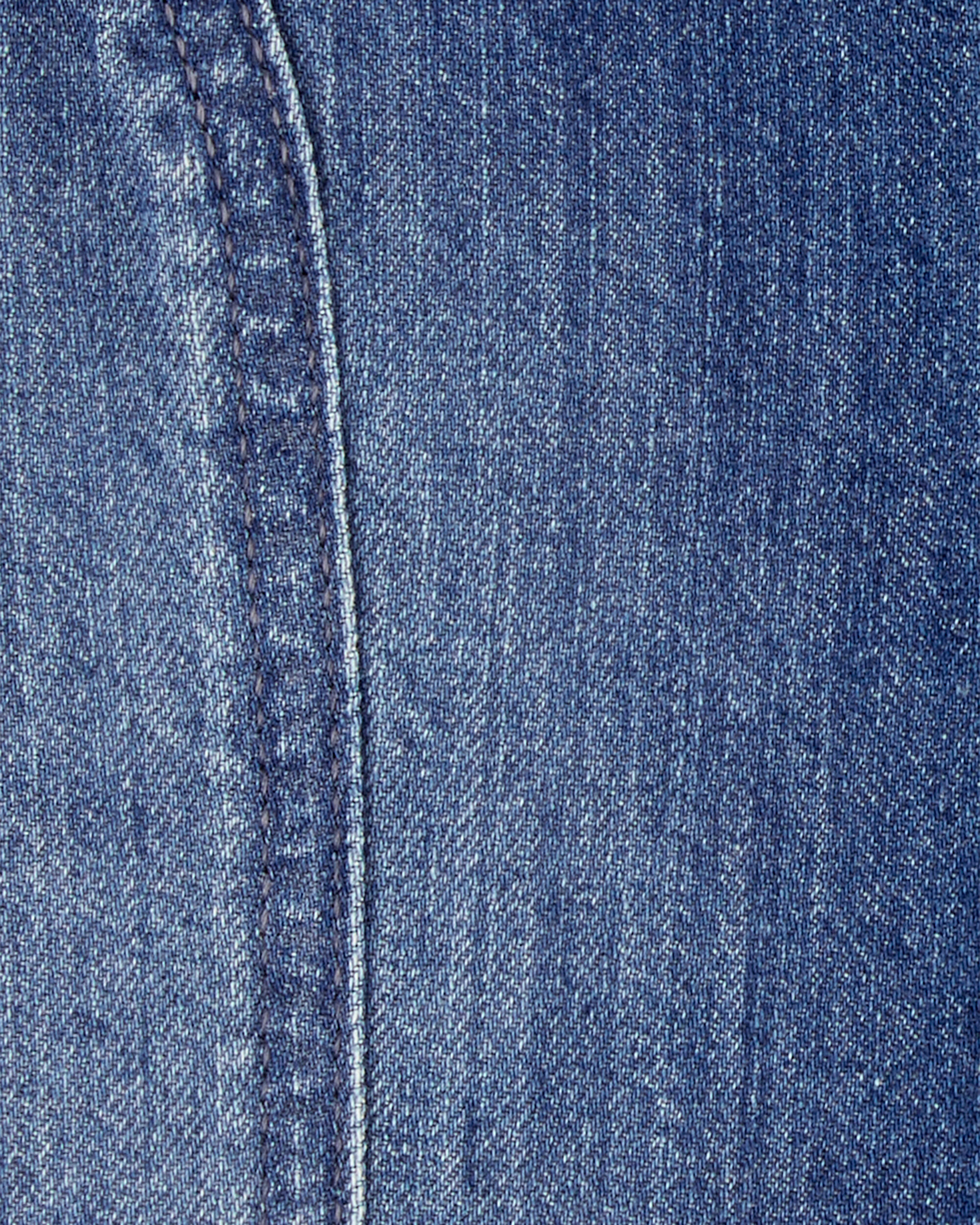 Kid Iconic Denim Button-Down Vest - Blue