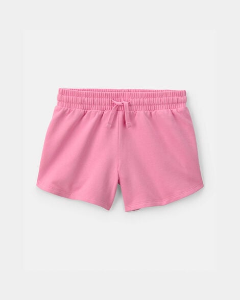 girls french terry shorts - pink