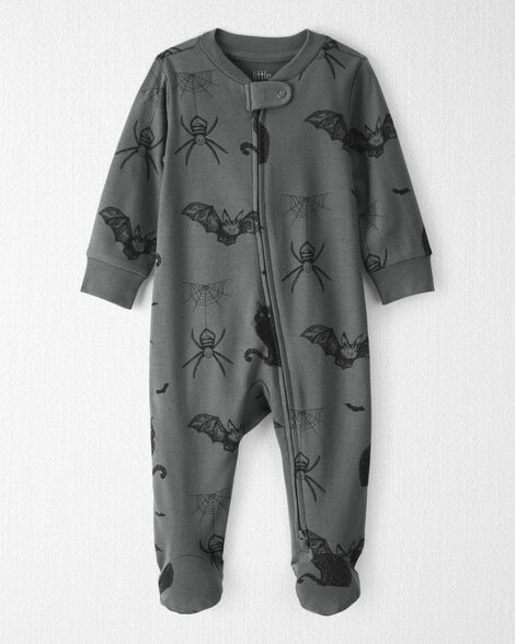 Baby Organic Cotton Sleep & Play Pajamas in Spooky Creatures