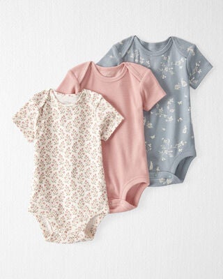 Product image 1 of Baby 3-Pack Organic Cotton Rib Bodysuits
