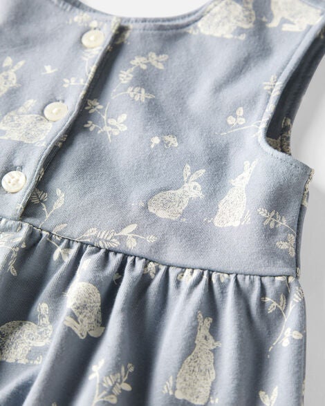  Product image 3 of Toddler Organic Cotton Bunny-Print Dress