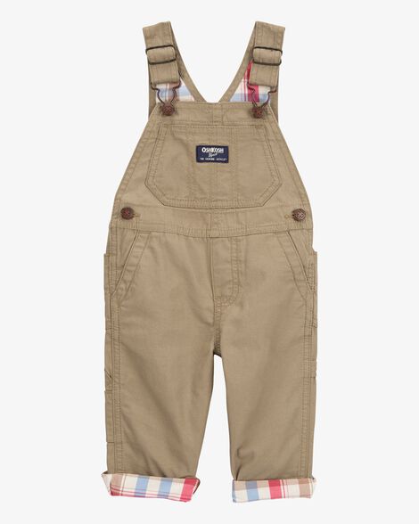  Product image 1 of Baby Solid Canvas Overalls - Khaki