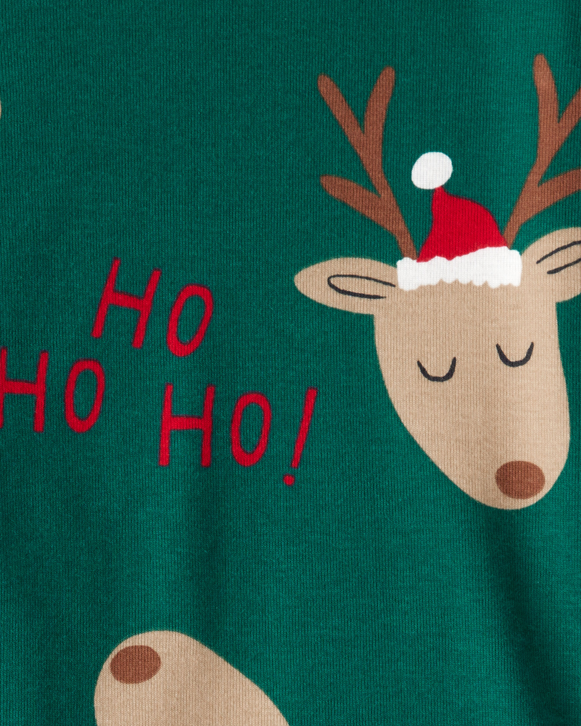 Baby Reindeer 100% Cotton Snug Fit 2-Piece Pajamas - Green