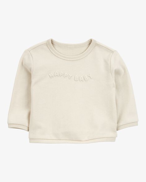  Product image 1 of Baby Glitter Fleece Sweatshirt- Ivory