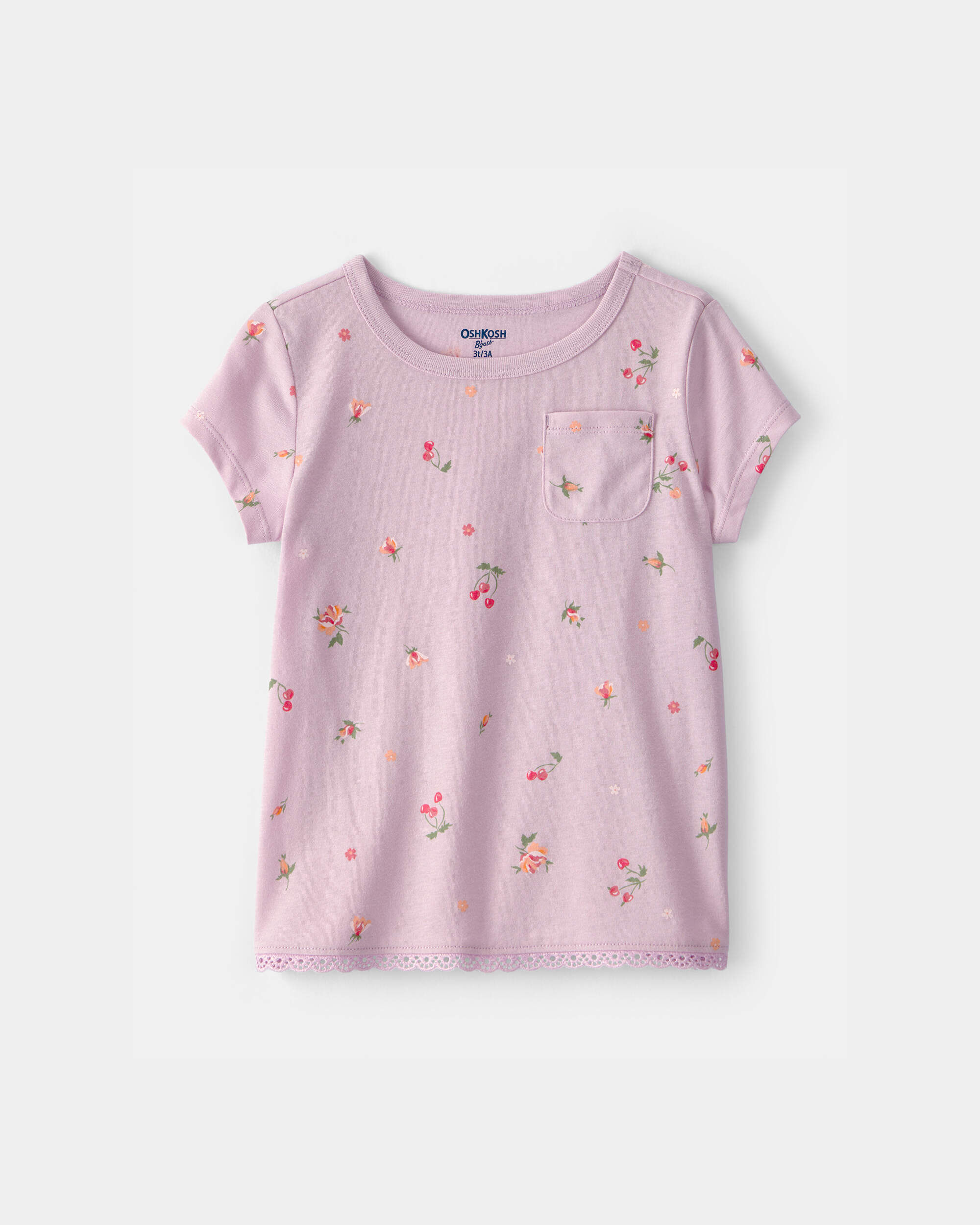OshKosh Bgosh Toddler Girl Floral Top 2T Purple 6$