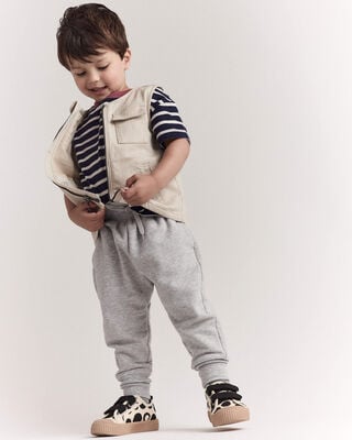 Toddler Long-Sleeve Relaxed Henley Tee - Brown