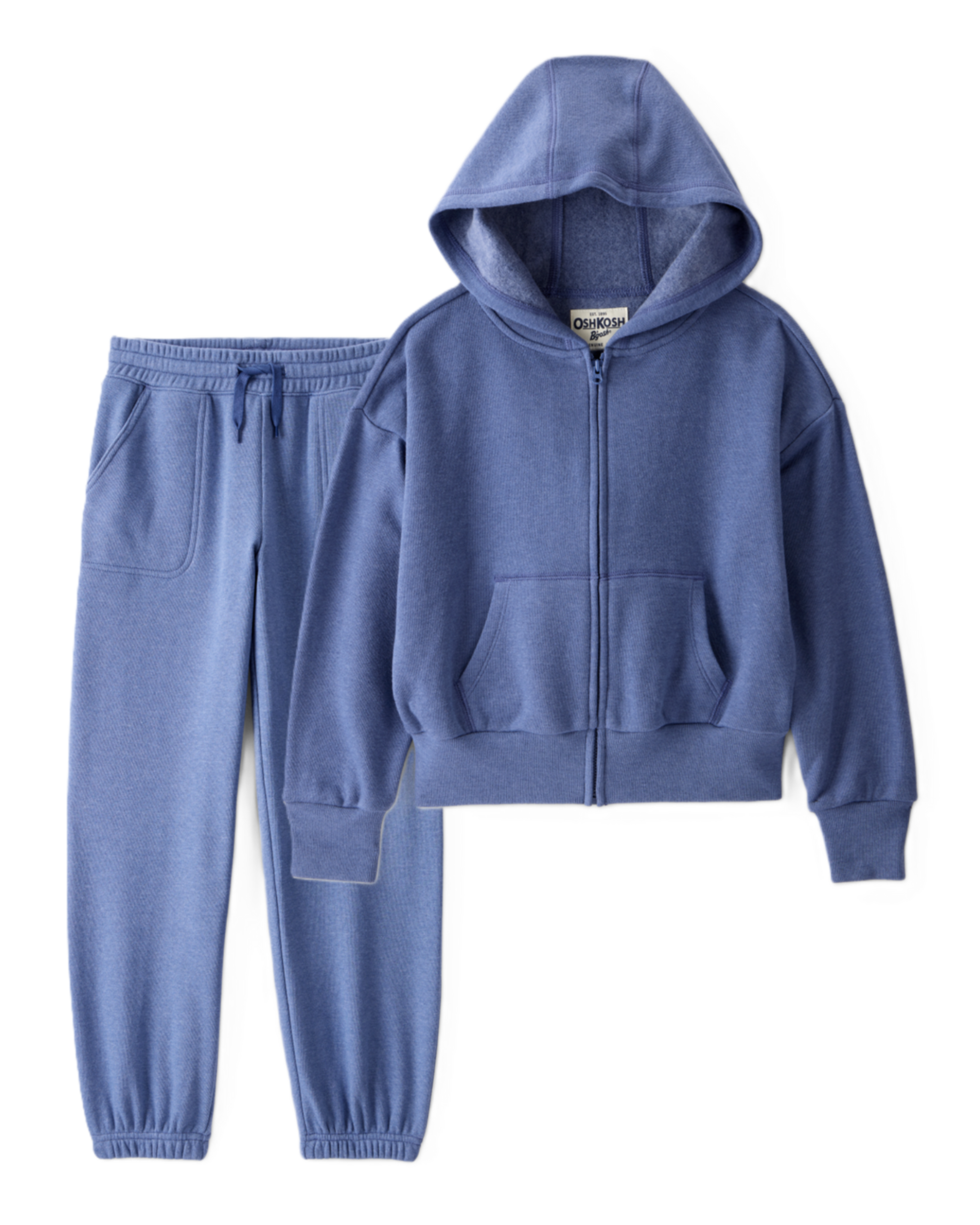 Girls 2-Piece DayDream Fleece Fleece Hooded Zip-Up Jacket & Joggers Set - Blue