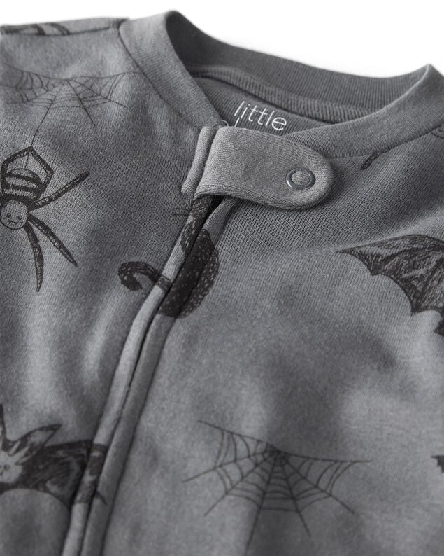 Product image 2 of Baby Organic Cotton Sleep & Play Pajamas in Spooky Creatures Print