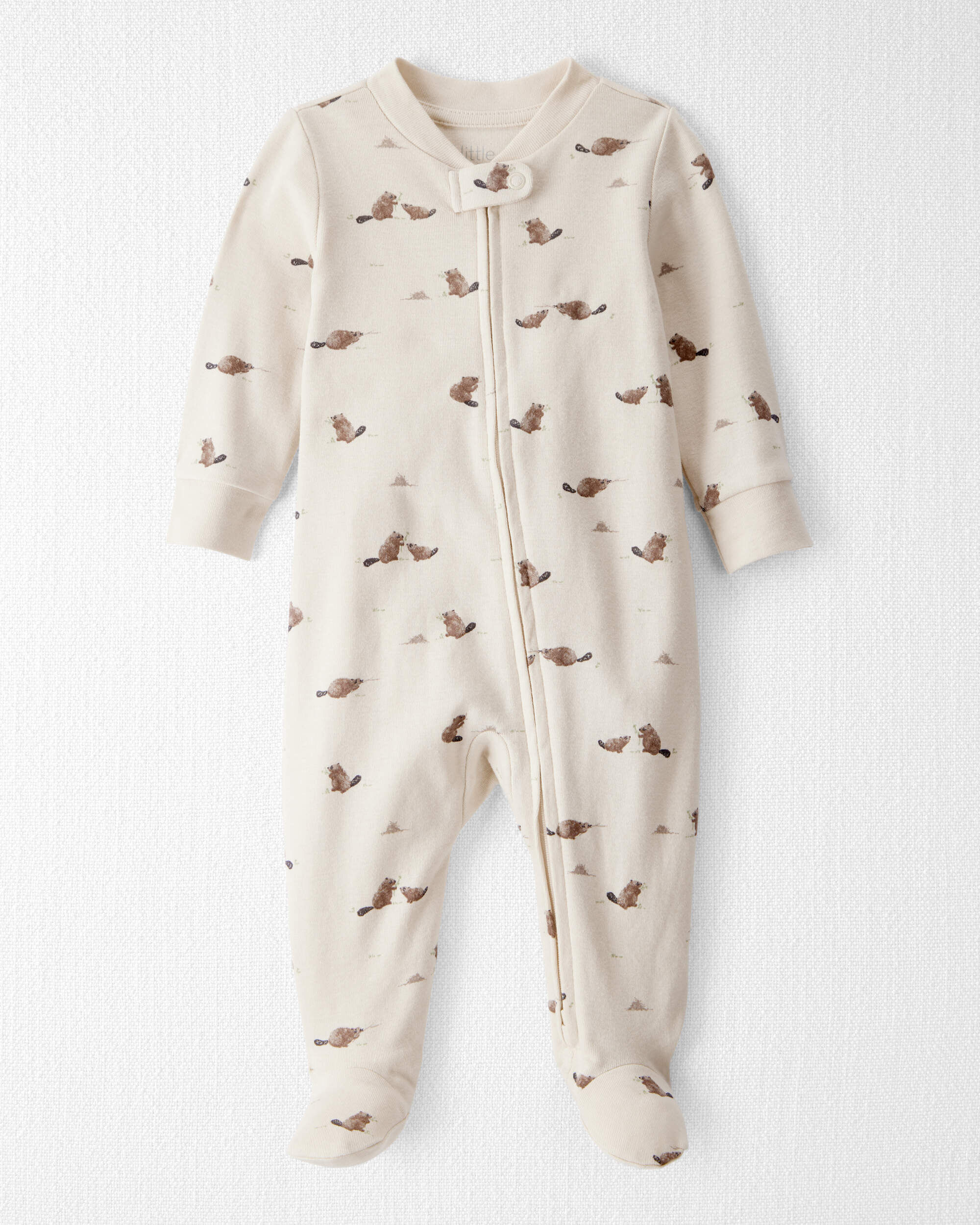 Baby Organic Cotton Sleep & Play Pajamas Beaver Creek Print