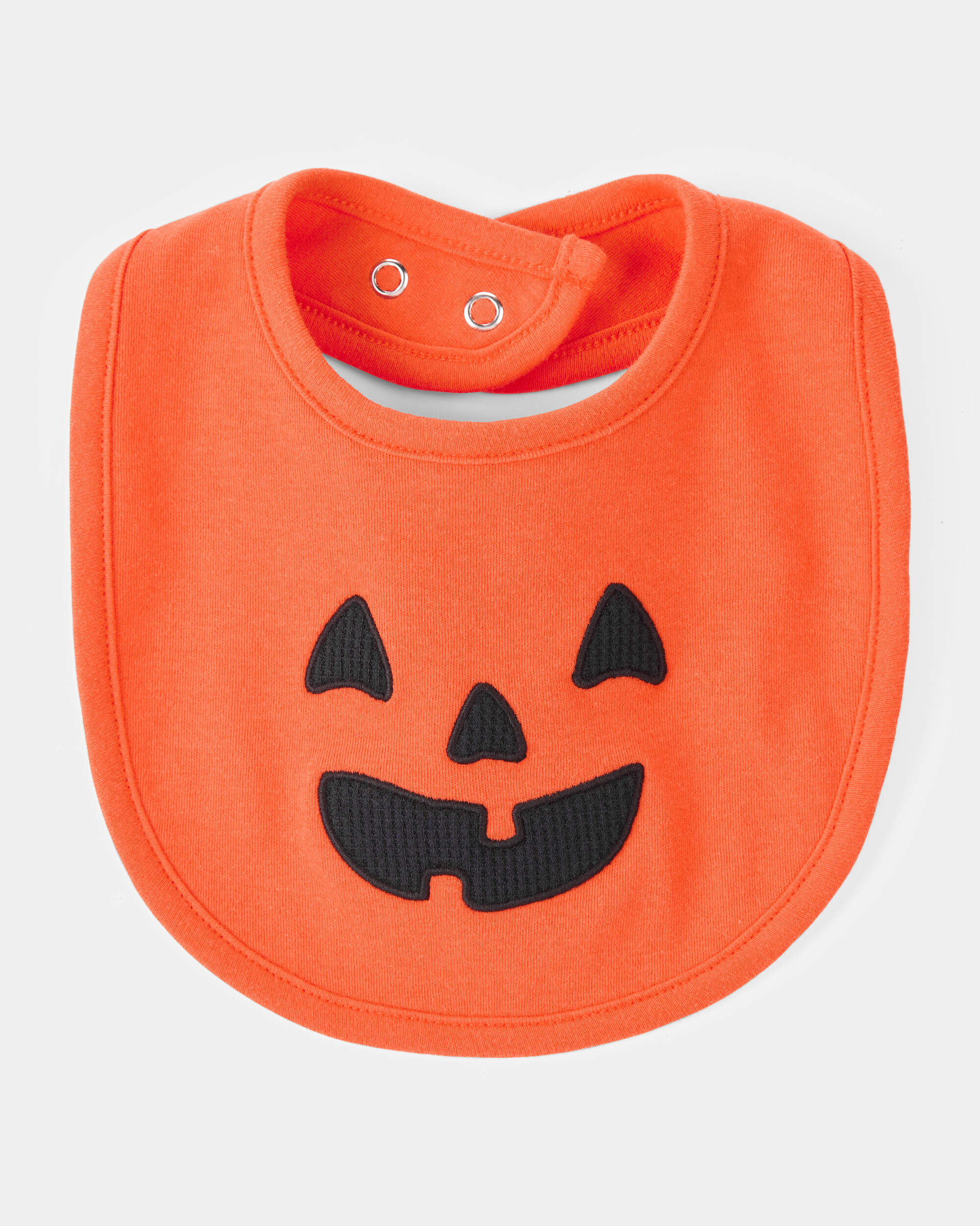 Baby Halloween Jack-O-Lantern Pumpkin Bib - Orange