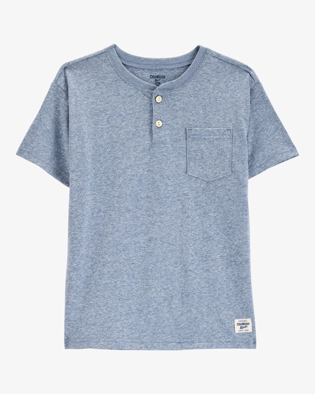 Product image 1 of Kid Pocket Henley Tee - Blue