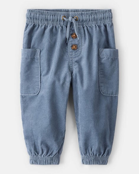 Baby Boy Corduroy Joggers - Blue