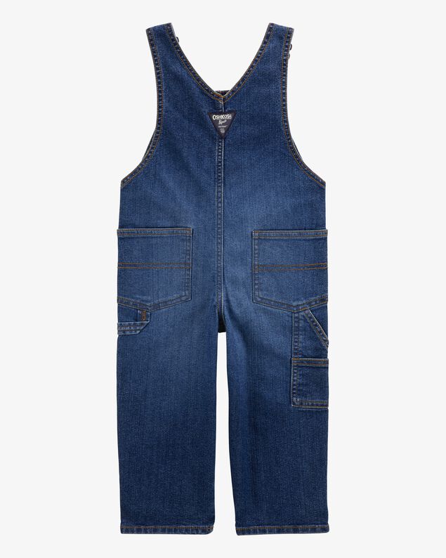 Product image 2 of Toddler Stretch Denim Overalls - Dark Wash