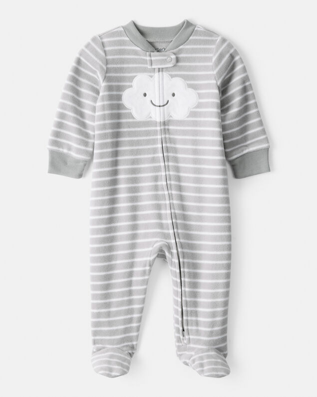 Product image 1 of Baby Cloud Print Loose Fit Sleep & Play Pajamas - Grey