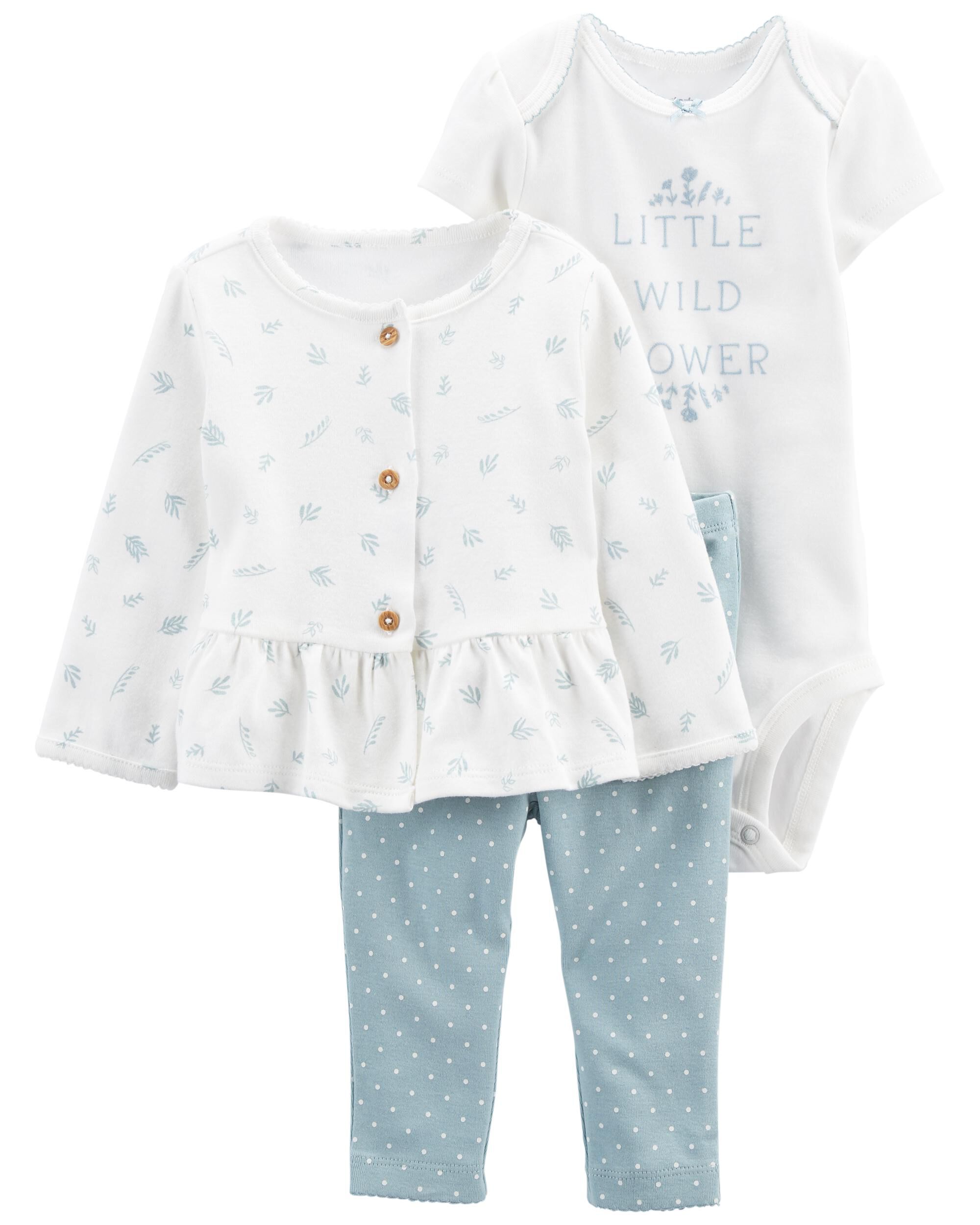 carters baby girl 3 piece set