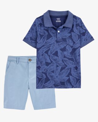 Product image 1 of Kid 2-Piece Polo & Chino Shorts Outfit Set