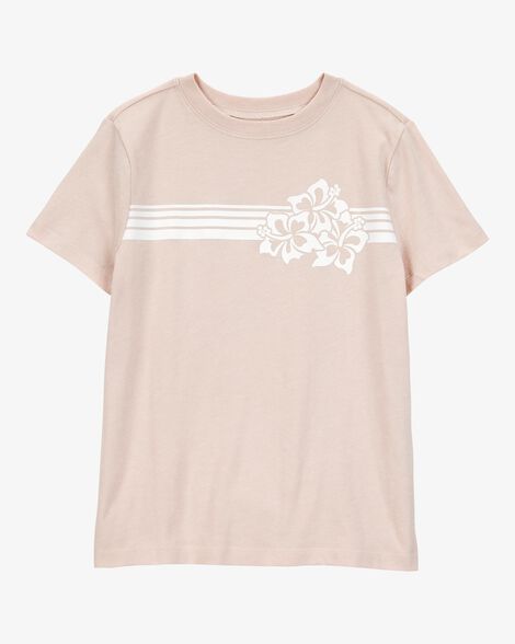 Product image 1 of Kid Floral Short-Sleeve Graphic Tee - Khaki