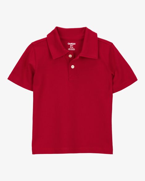  Product image 1 of Toddler Pique Uniform Polo Shirt - Red