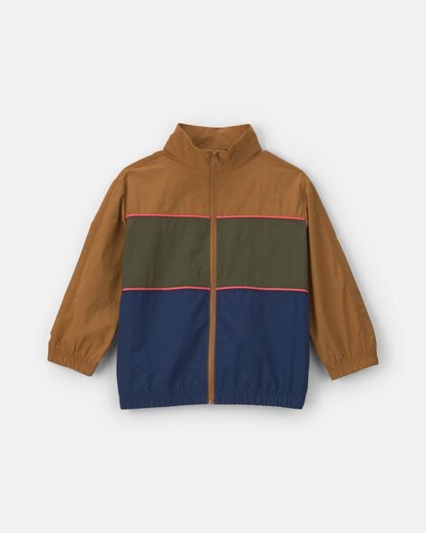 boys color block active zip-up jacket