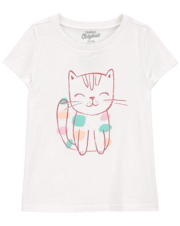 Toddler Cute Kitty Graphic Tee