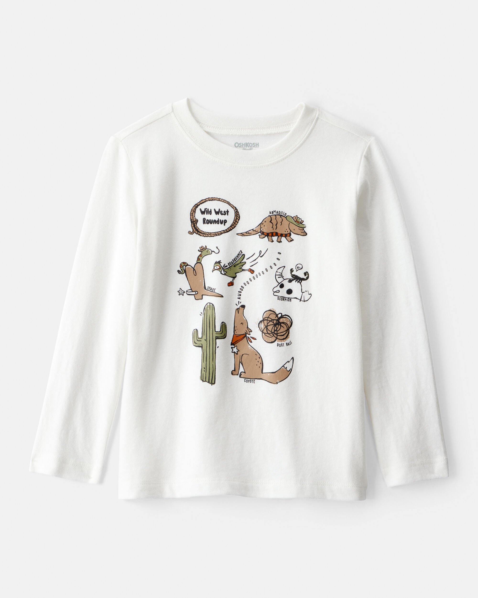 Toddler Boy Desert Graphic Tee - White