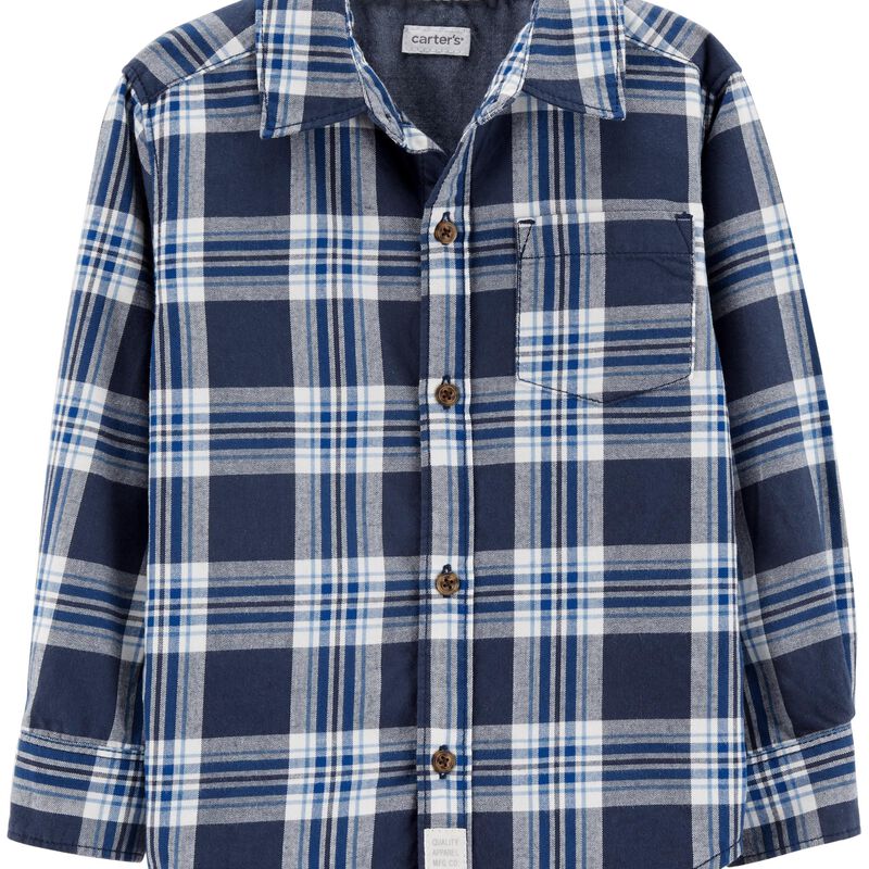Plaid Flannel Button-Front Shirt | carters.com