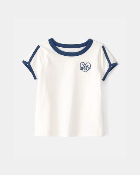 toddler girl 'club sporty' top - ivory