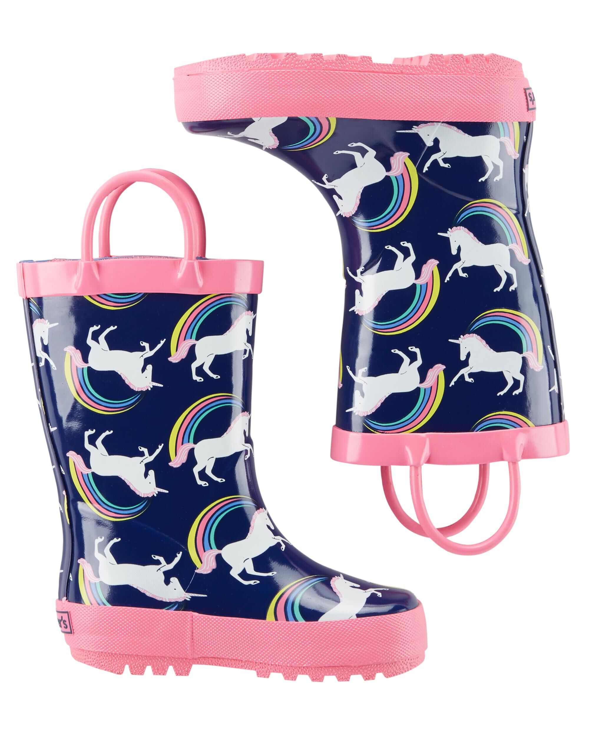 unicorn girls rain boots