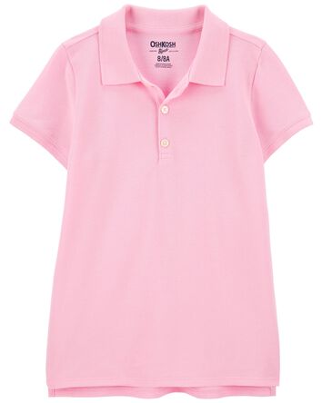 Kid Pink Piqué Polo Shirt