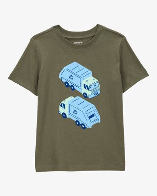 Product image 1 of Toddler Recycling Truck Graphic Tee - Olive