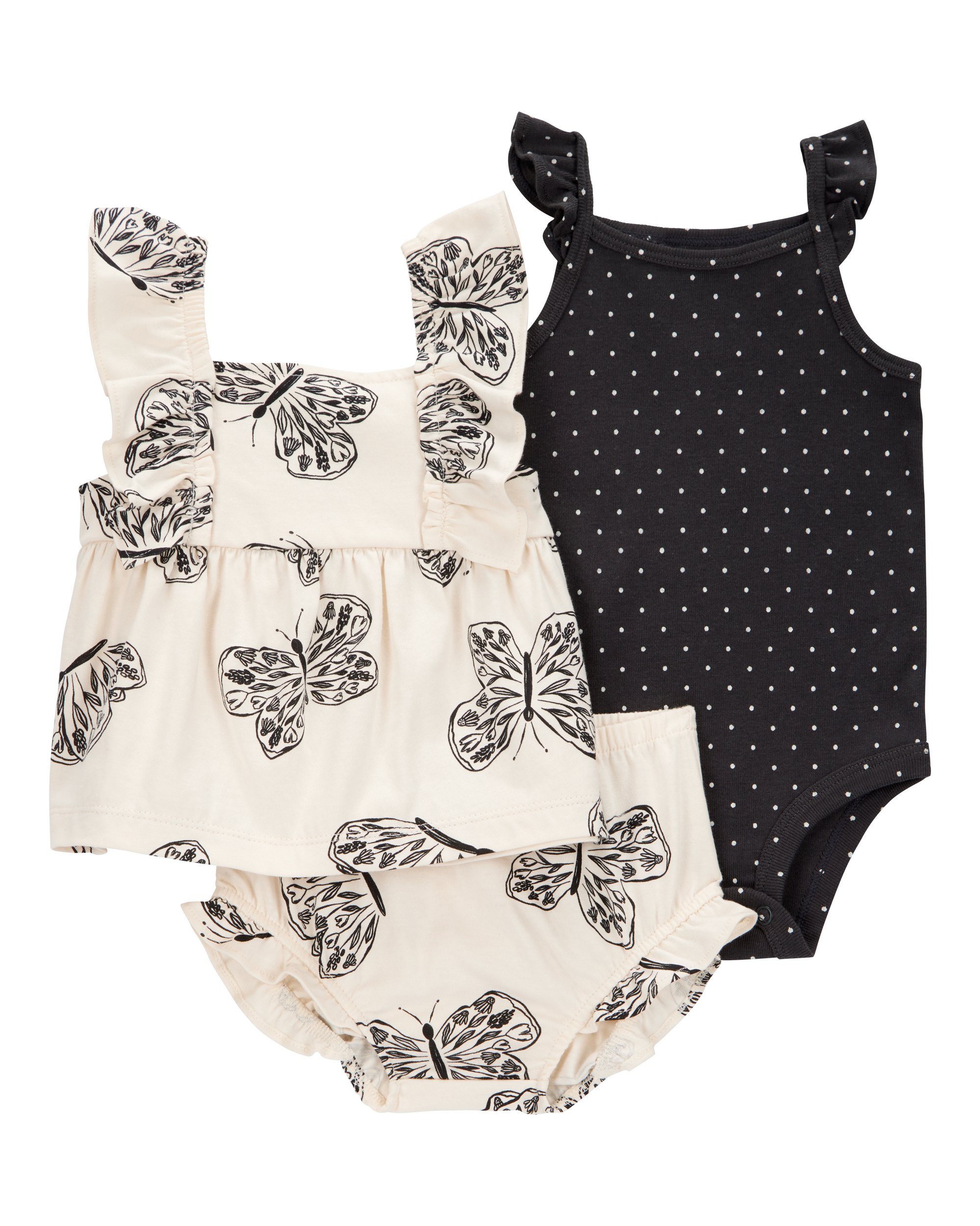 Baby Girl 3-Piece Little Diaper Cover Set
