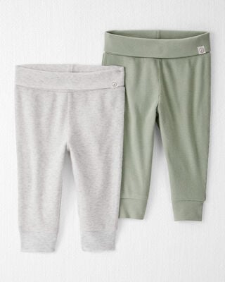Product image 1 of Baby Girl 2-Pack Organic Cotton Grow-With-Me Joggers