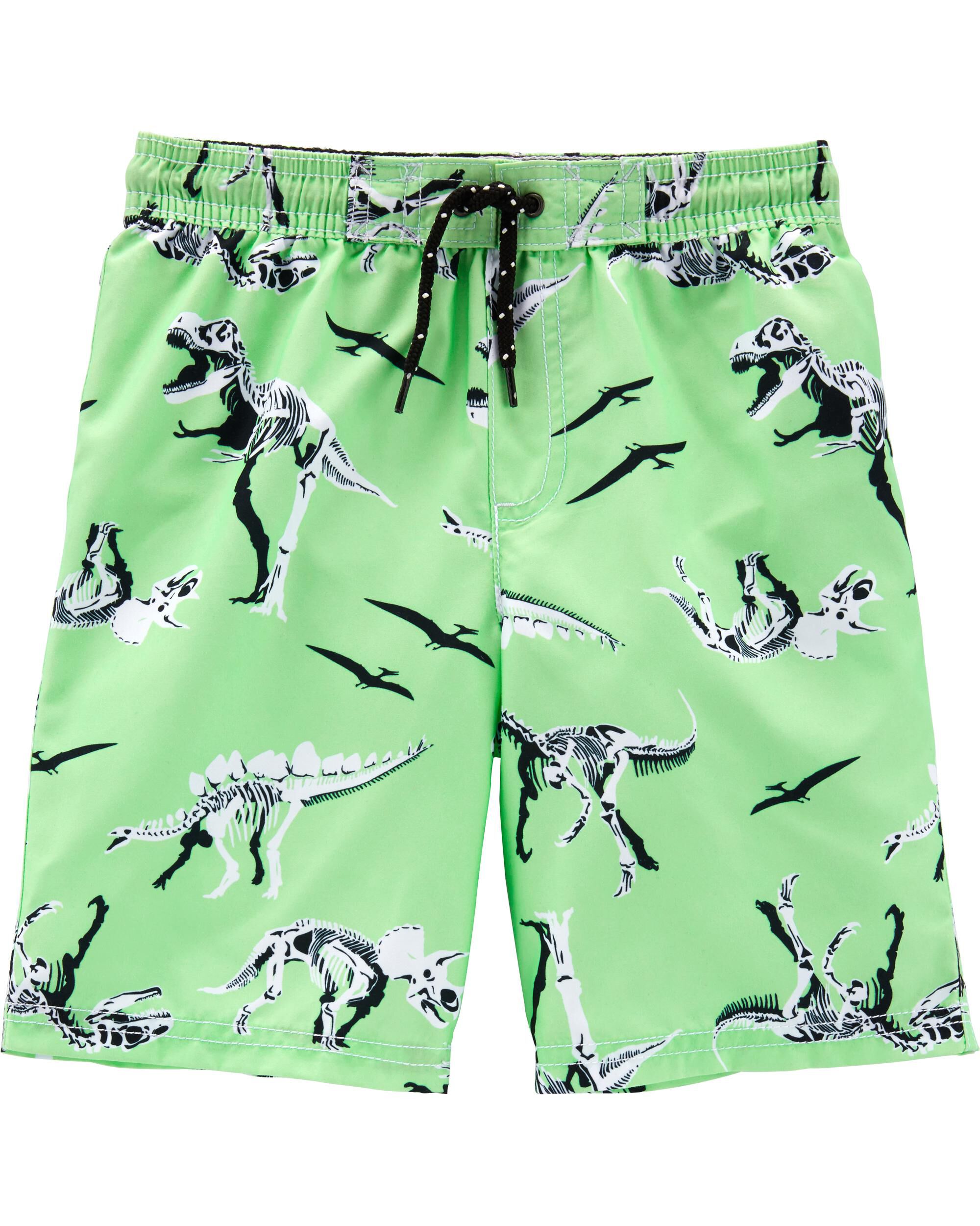 carter's dinosaur swim trunks