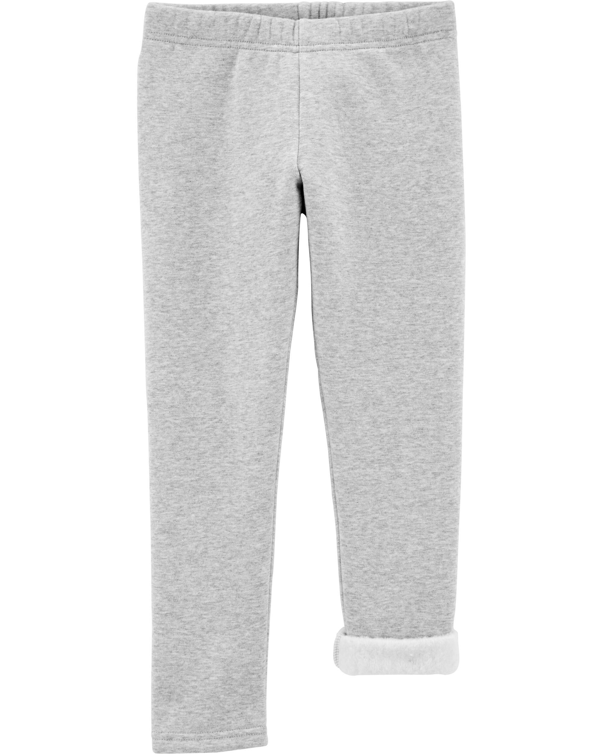 Kid Grey Cozy Fleece Leggings | carters.com